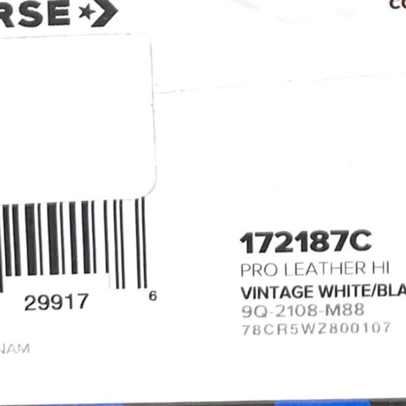 Converse Pro Leather All Star High Top White Leather Men’s Sneakers Size 172187C - Picture 8 of 9